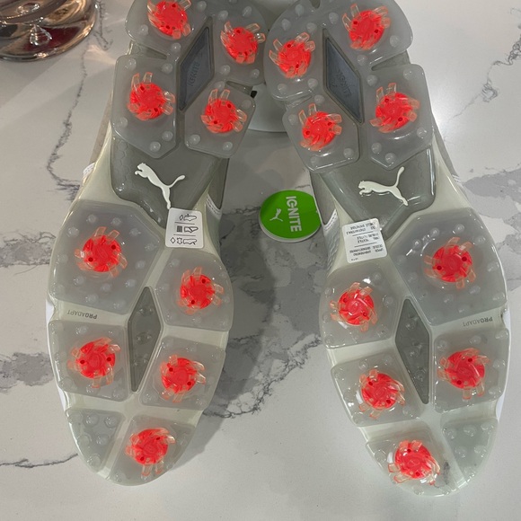 Golf shoes Puma Men's White and Gray Pro Adapt golf shoes - Picture 6 of 6